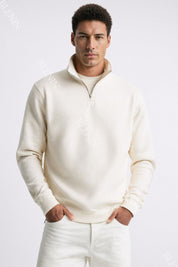 Old Money Casual Quater Zip Hoodie