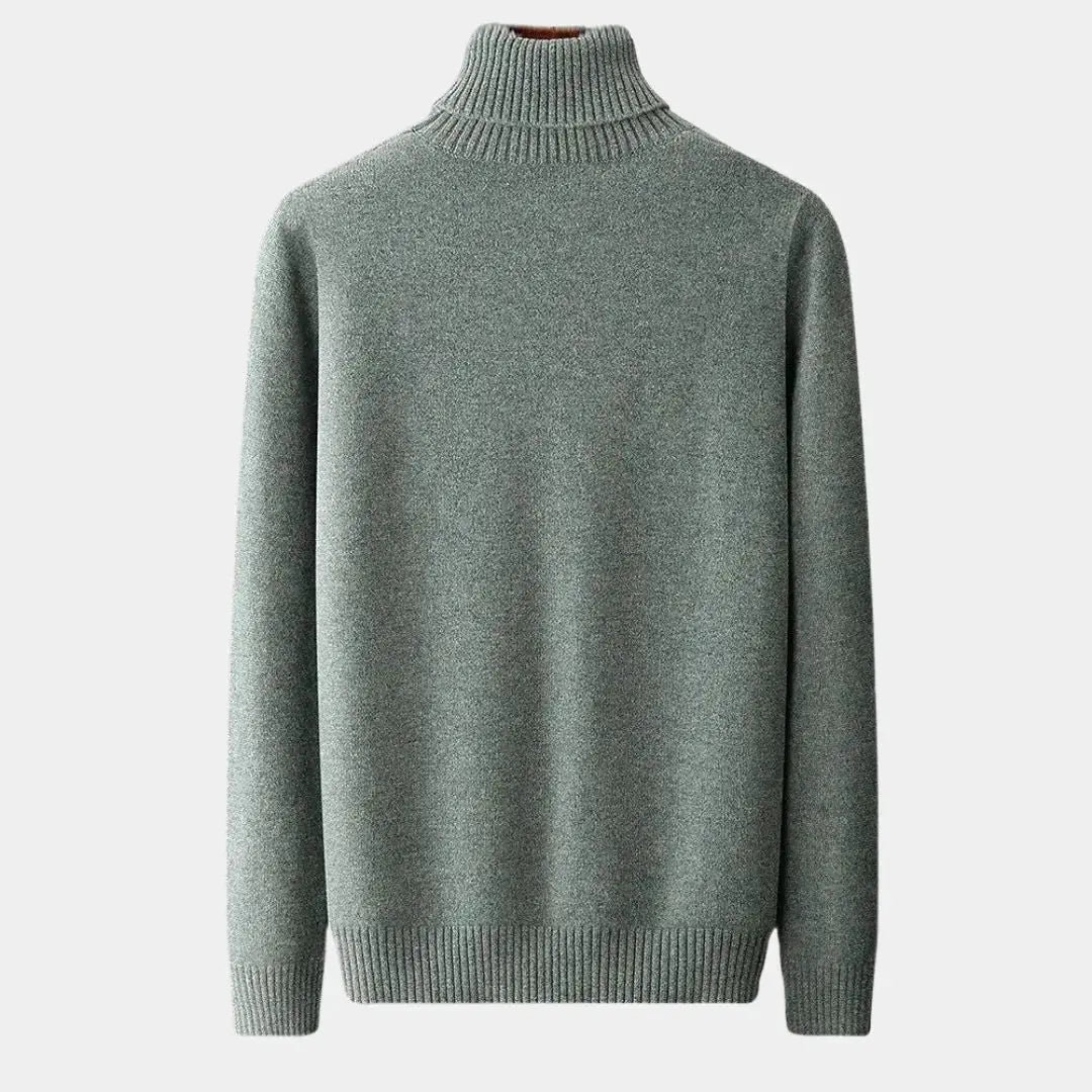 Men's 100% Merino Wool Turtleneck Sweater – Luxurious Warmth and Sophistication