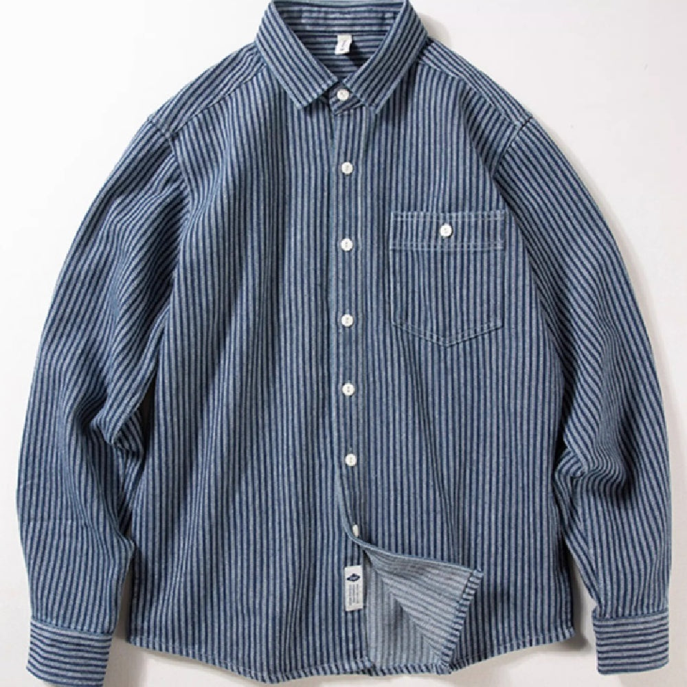 Thrustyle™ - Striped Loose Button Up