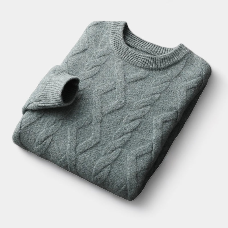 Merino Wool Padded Knitted Sweater