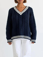 Vintage V-Neck Stripe Jumper