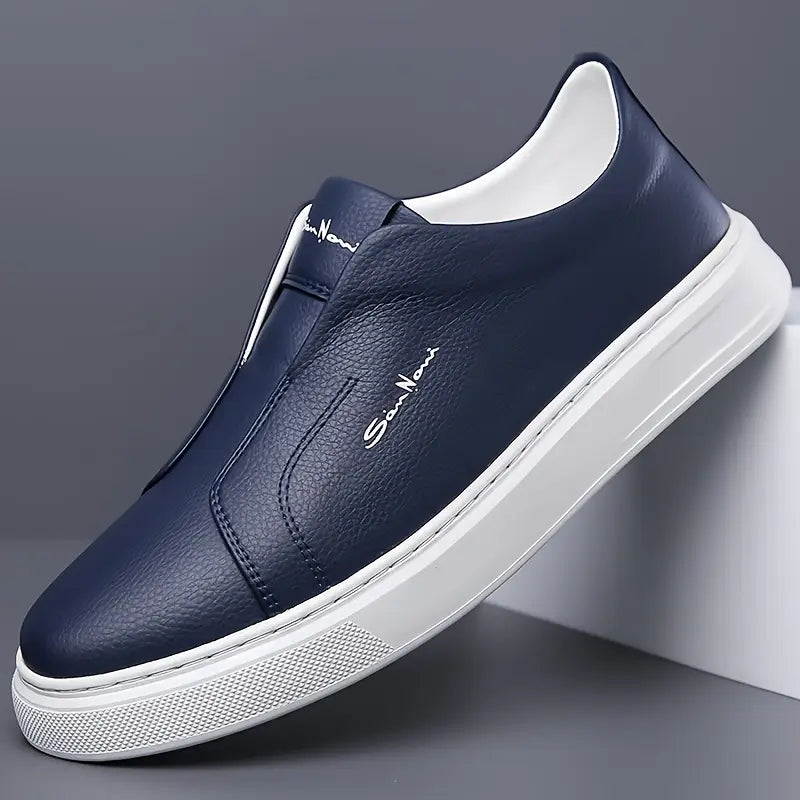 Men’s Sneakers – Premium Vegan Leather, No-Lace Design-1