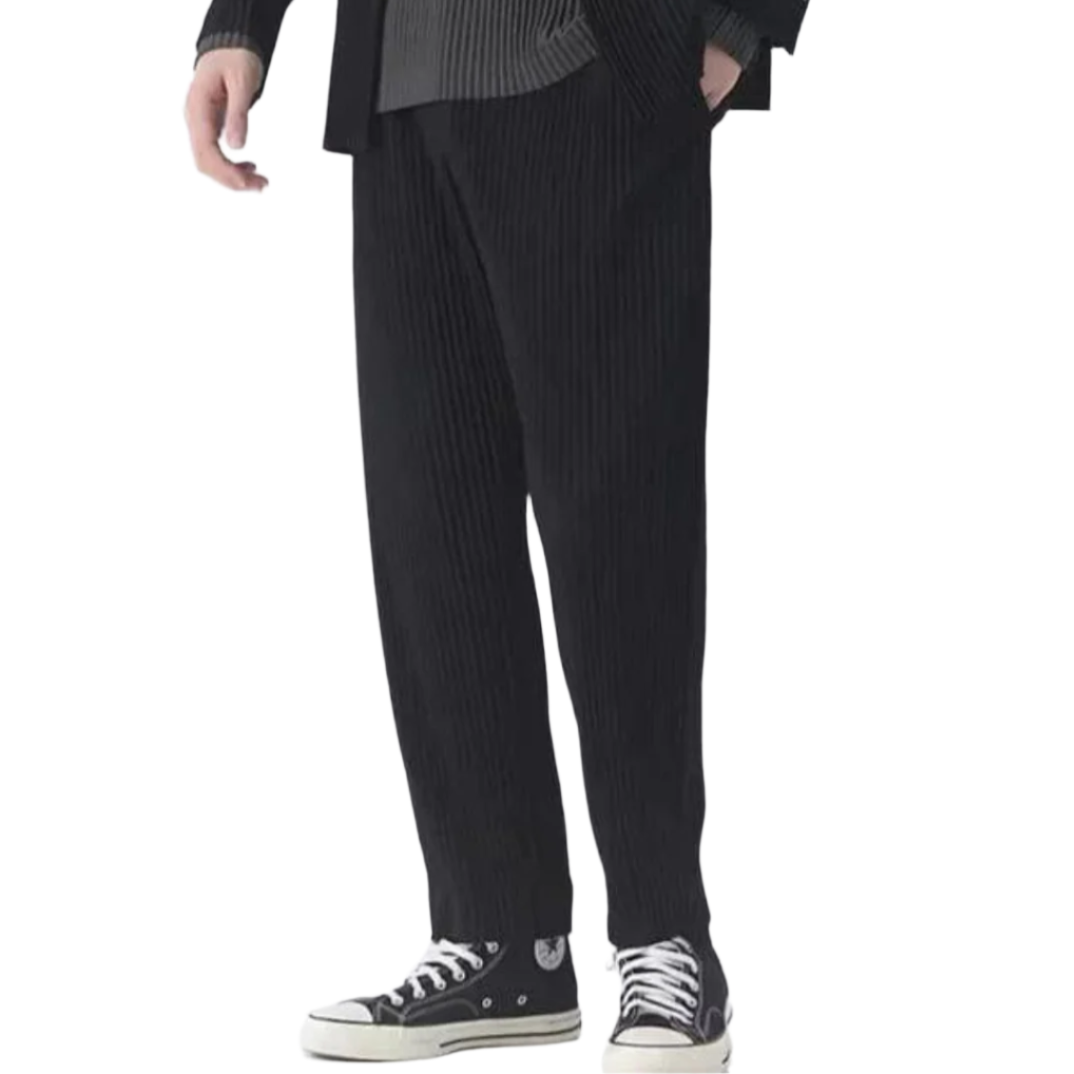 Men’s ribbed cotton pants – relaxed-fit breathable trousers