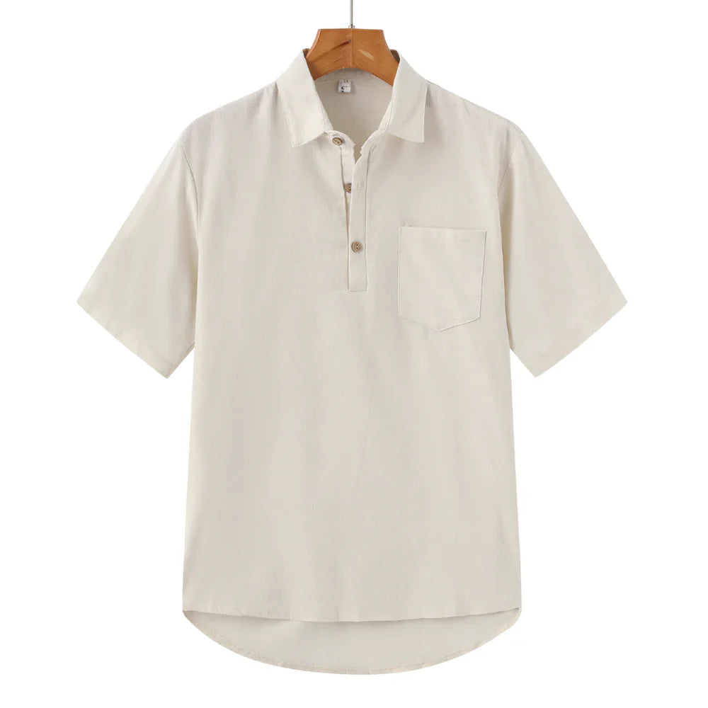 men's linen polo, summer linen top, men's casual linen, breathable polo shirt, men's summer shirt, men's polo clothing, relaxed fit polo, light linen shirt, men's linen shirt, oversized linen shirt, linen shirt, mens polo shirts, polos, linen clothing, comfortable linen polo, casual summer polos, loose fit linen shirt, lightweight men's clothing