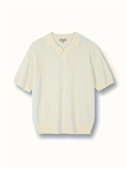 Old Money Men's Solid Knit Golf Shirt For Summer