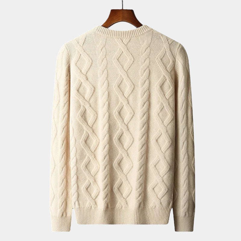 Merino Wool Padded Knitted Sweater