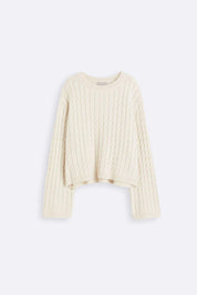 Thrustyle™ - Loose Cable Knit Pattern Sweater