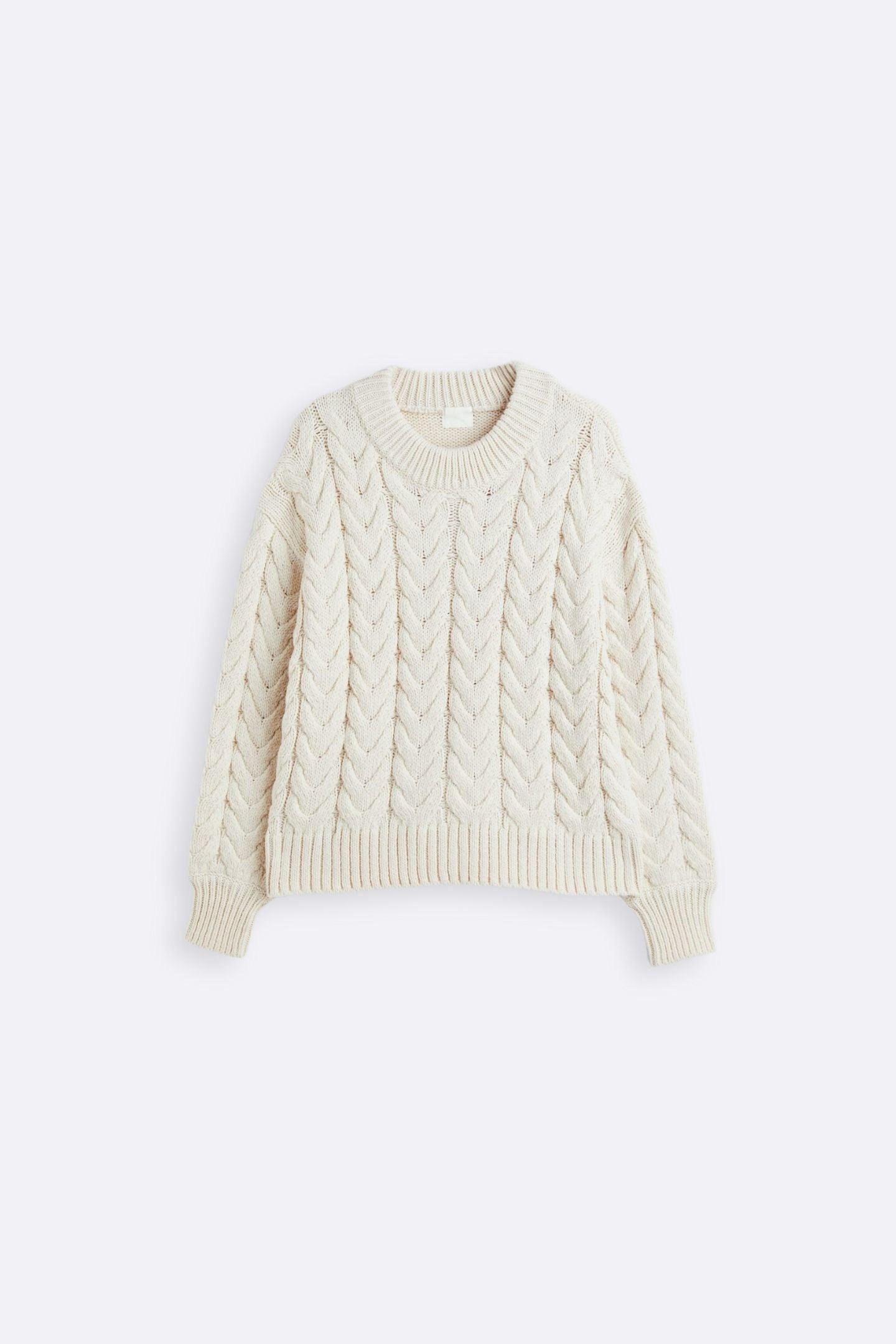 Thrustyle - Soft Wool Cable Knit Sweater
