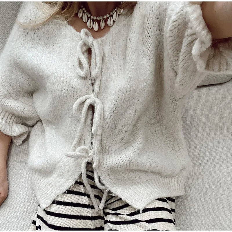 Bow-Tie Beauty Knit Sweater