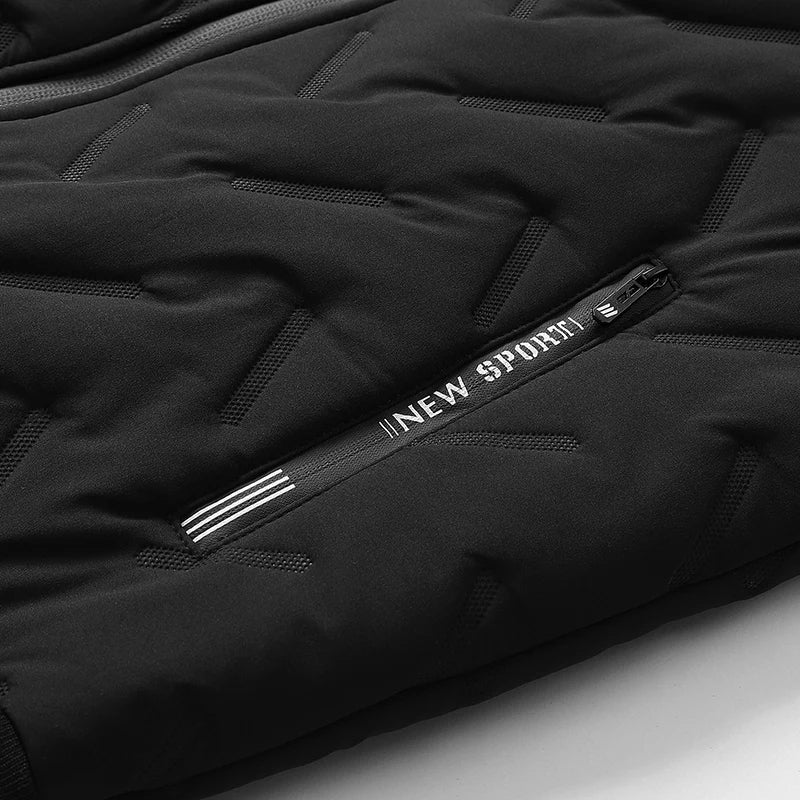 Men’s Padded Winter Jacket – Windproof Fleece-Lined Coat