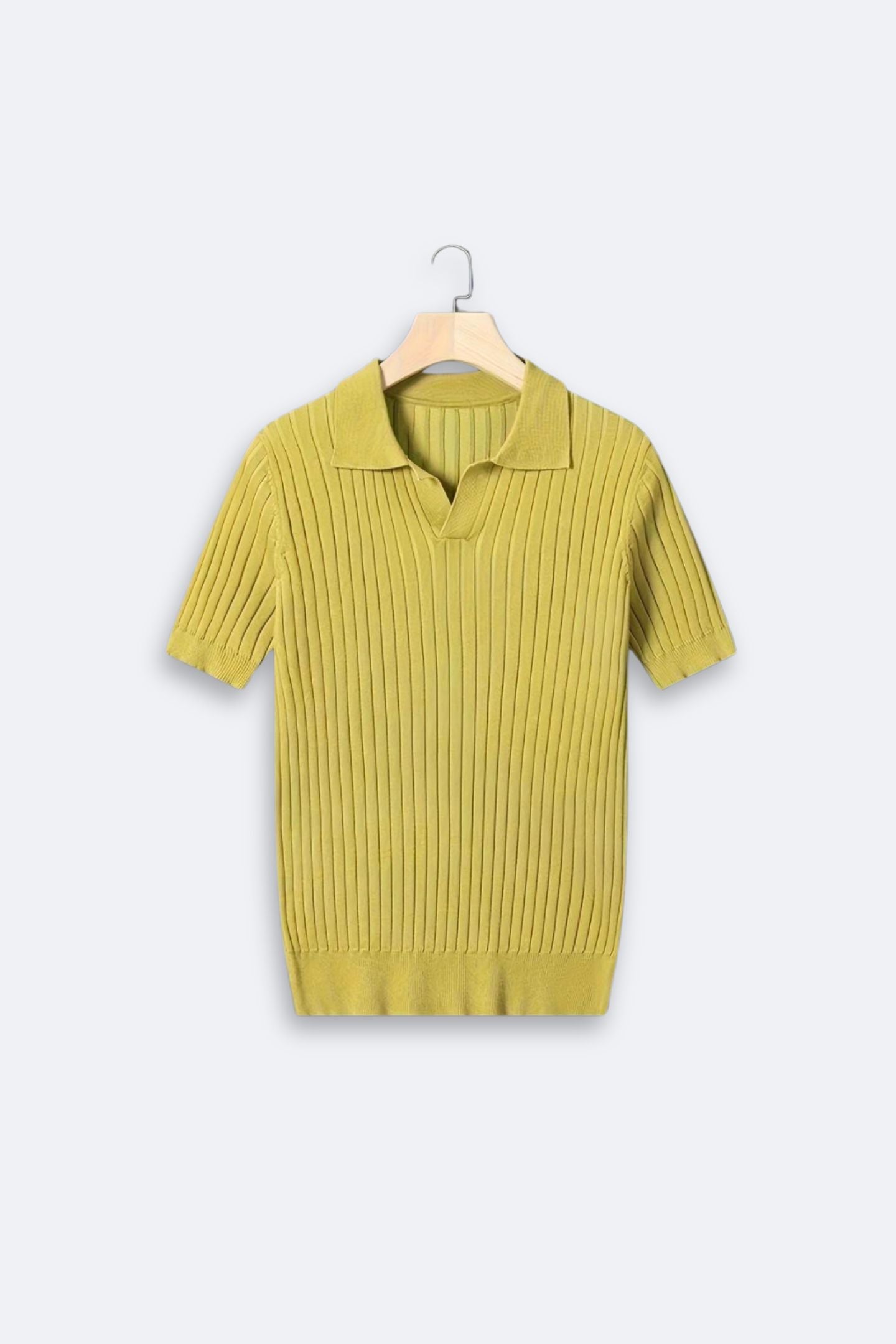 Old Money Stripe Pattern Breathable Polo T-Shirt