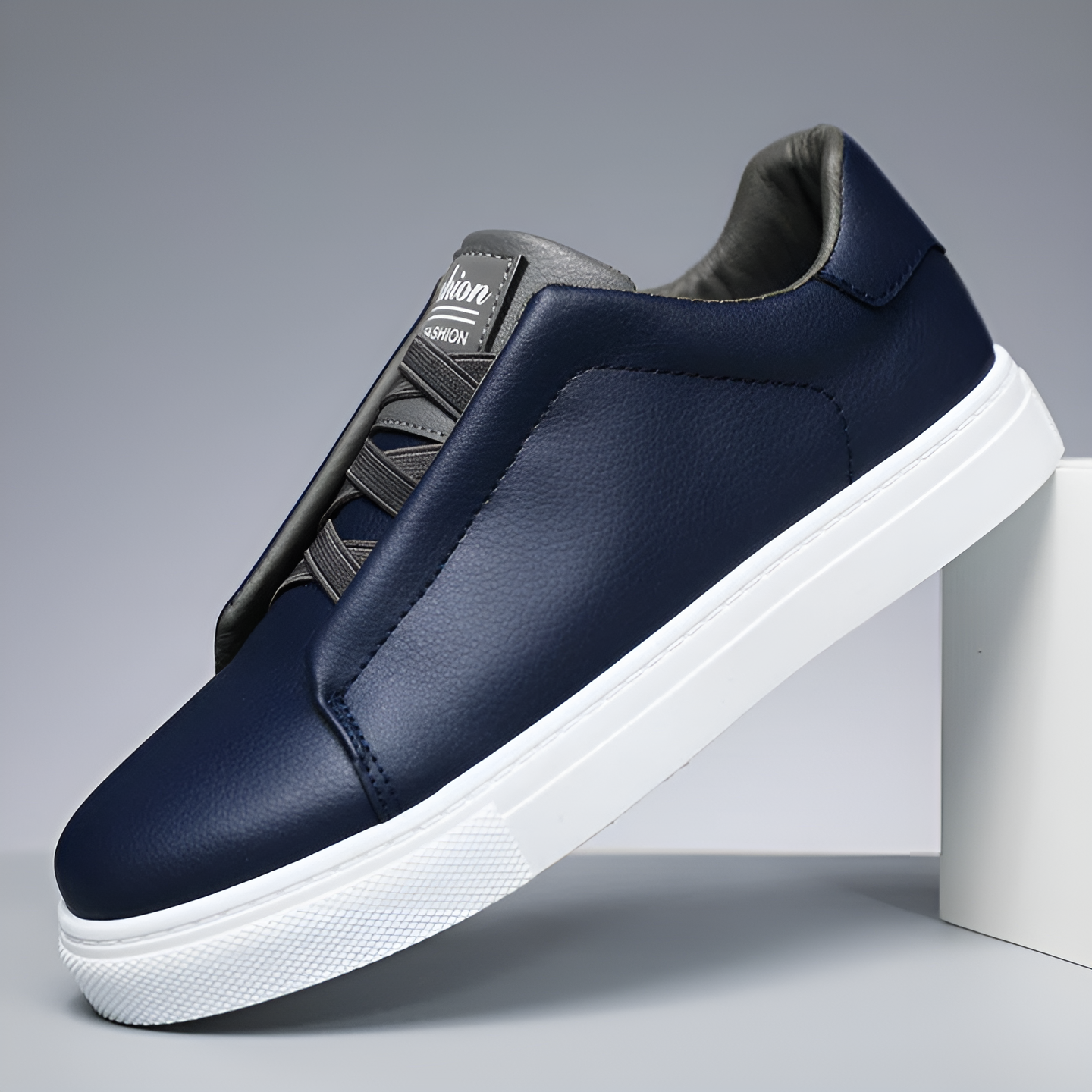 Women's White Slip-On Sneakers – Premium Vegan Leather, Stylish Comfort-2