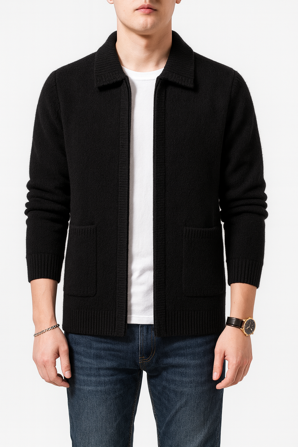 THRUSTYLE | Zipped Cardigan