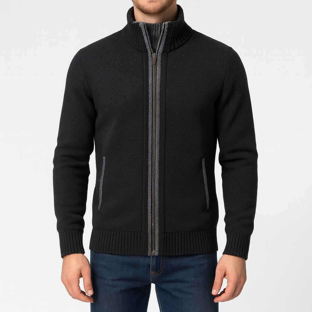 THRUSTYLE | Zip Mock Cardigan