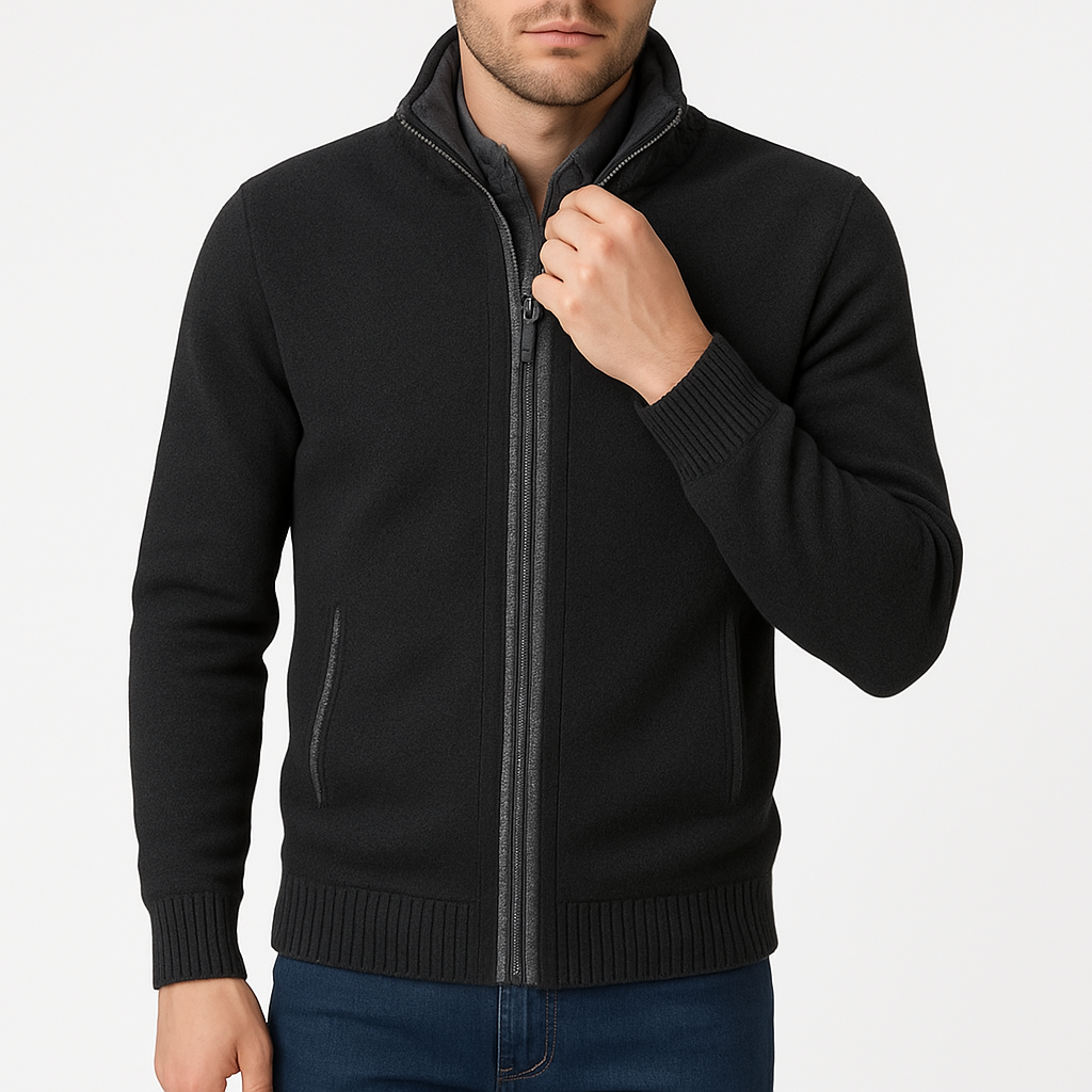 THRUSTYLE | Zip Mock Cardigan