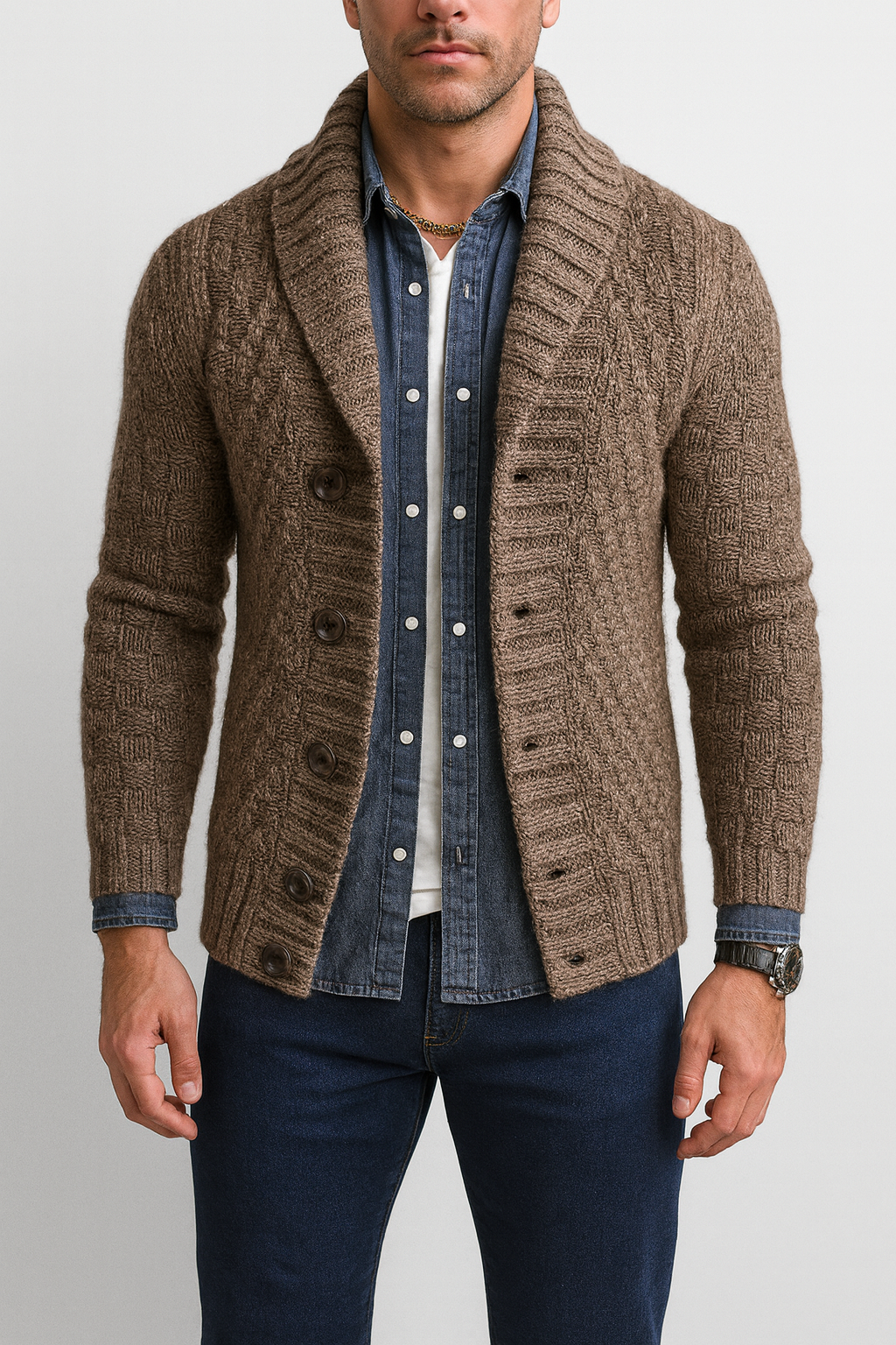 THRUSTYLE | Lapel Knit Cardigan