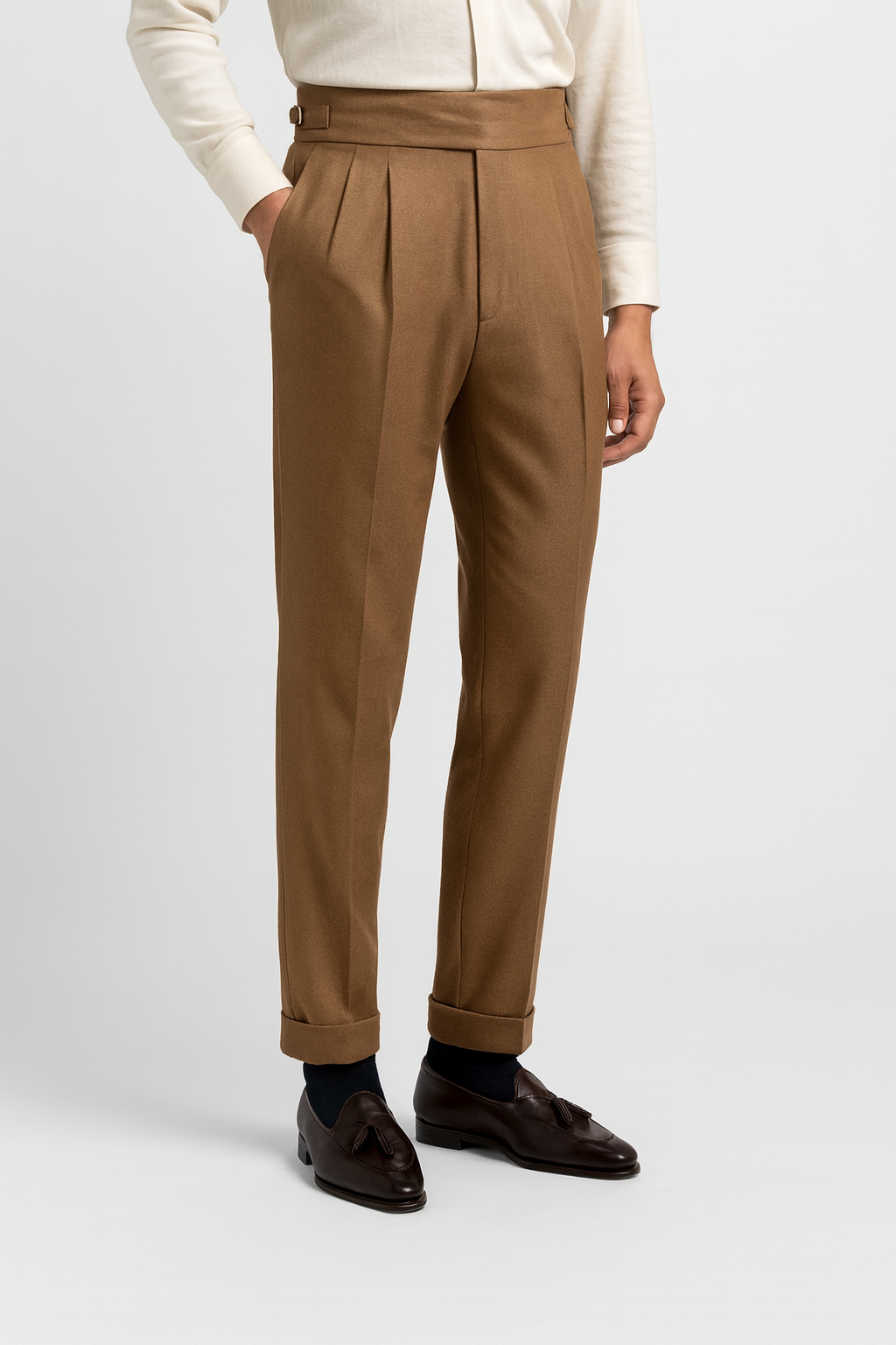 Men’s Pleated High-Waisted Trousers – Classic Elegance & Modern Tailoring