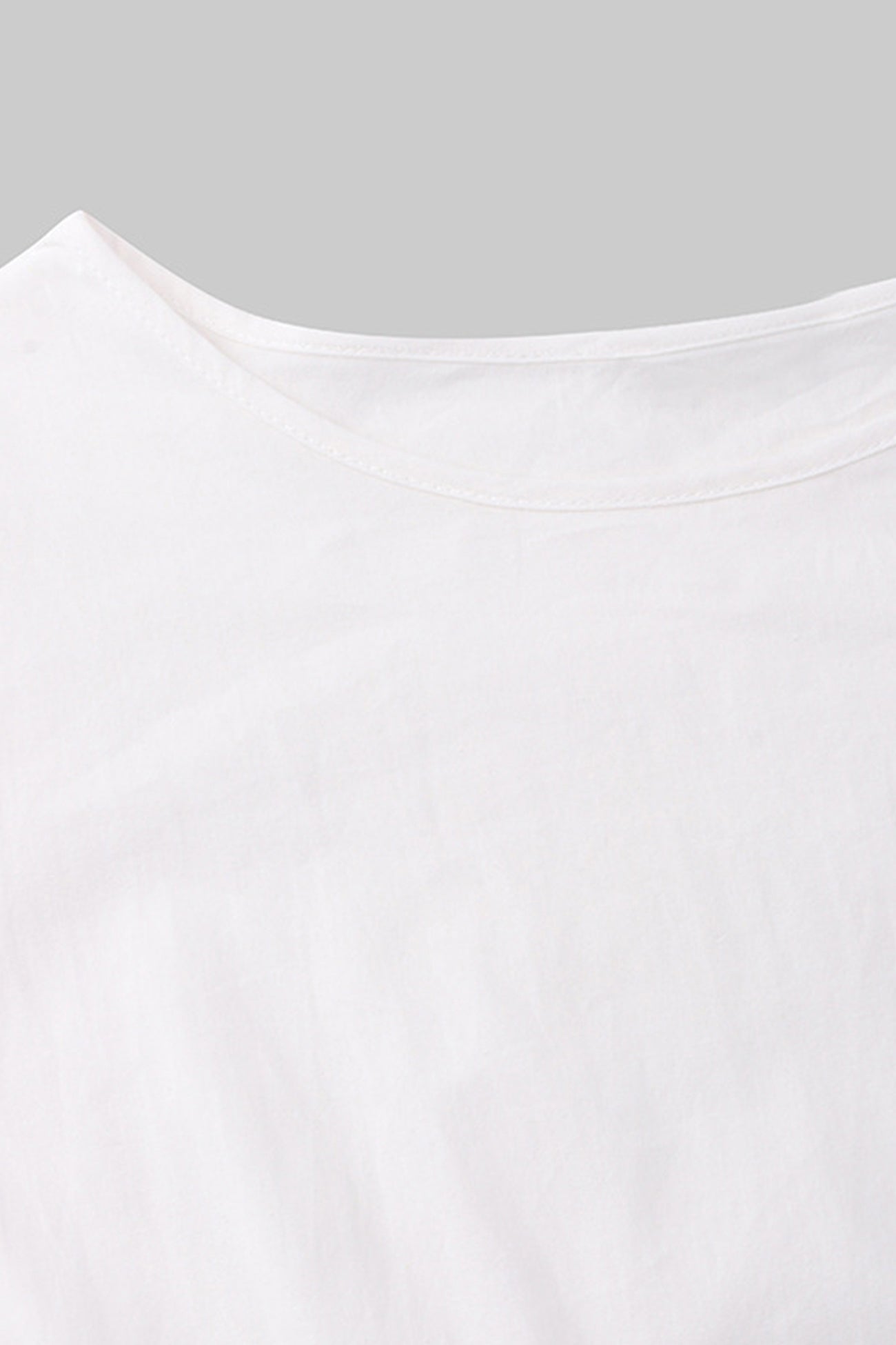 Crew Neck Cotton Tiered Dress