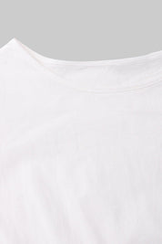Crew Neck Cotton Tiered Dress