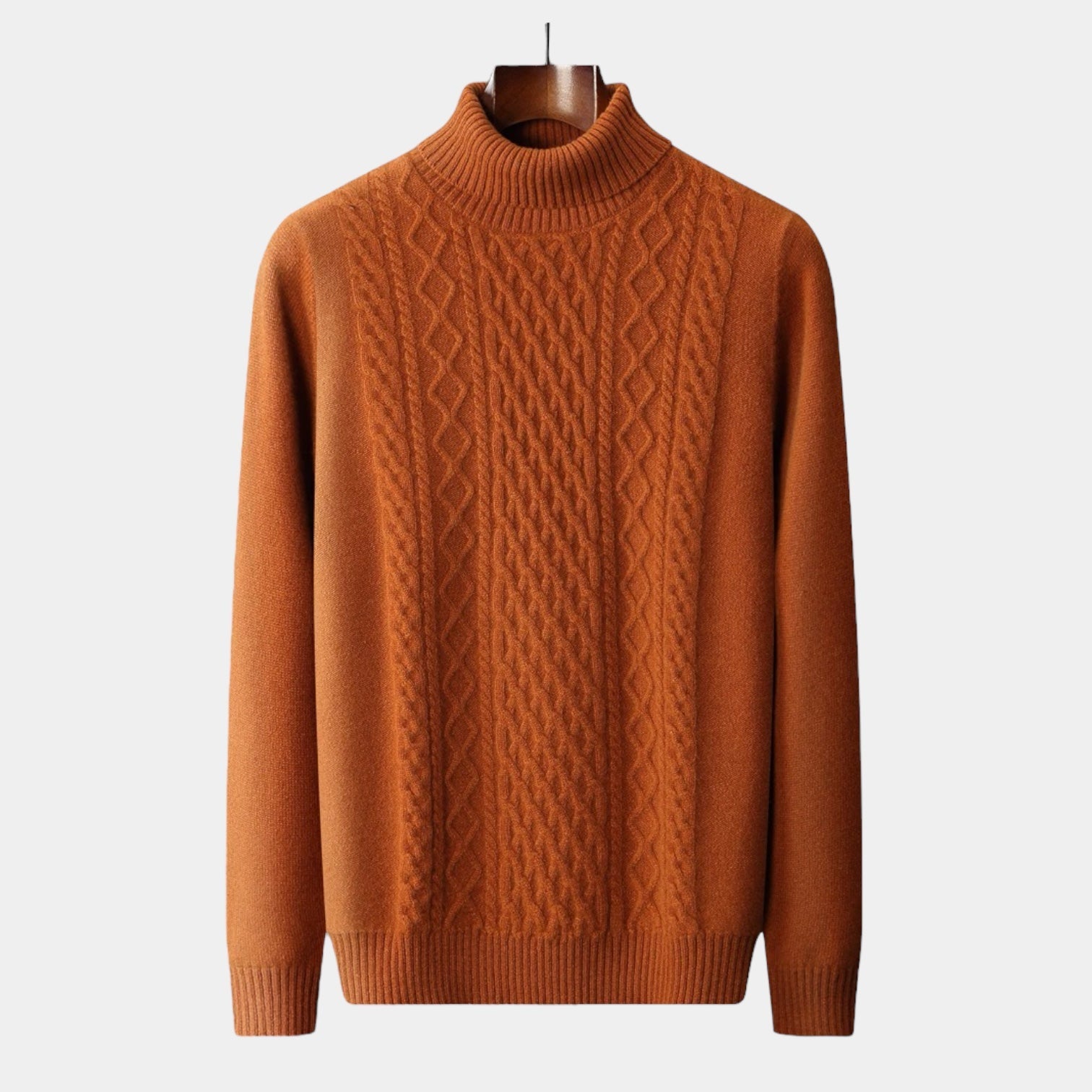 Merino Wool Knitted Turtleneck Sweater