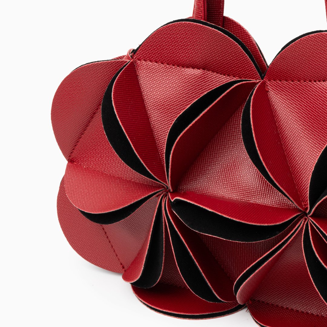 3D Floral Vegan Leather Handbag – Unique and Stylish Design