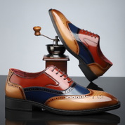 Men’s Dress Shoes – High-Shine Patent Leather, Classic Wingtip Brogue-2