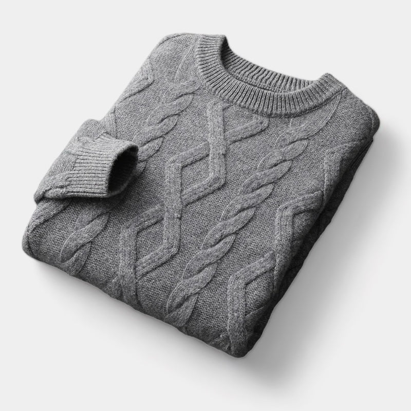 Merino Wool Padded Knitted Sweater