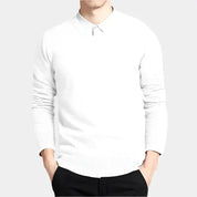 Men’s classic V-neck pullover – soft knit sweater for layering & casual business wear