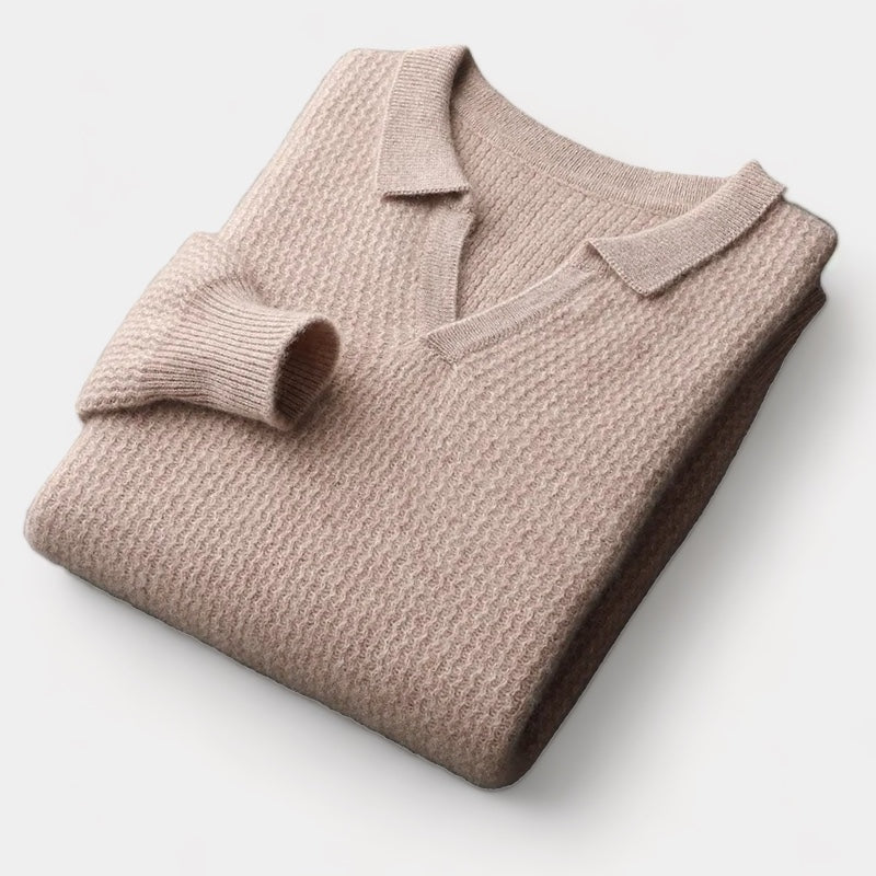 Merino Wool Flap Collar Sweater