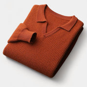 Merino Wool Flap Collar Sweater