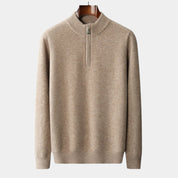 OLD MONEY Merino Wool Quarter-Zip Sweater