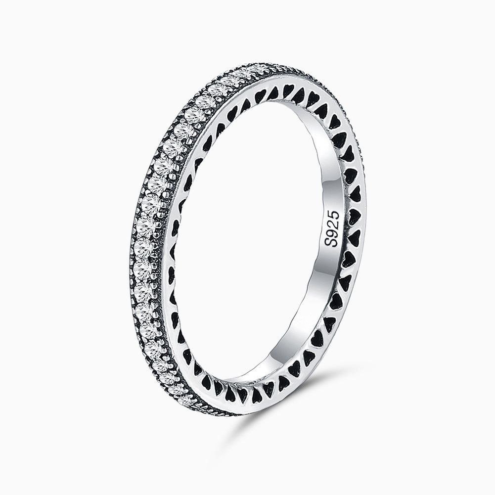 925 Sterling Silver Heart Ring – Gold Silver