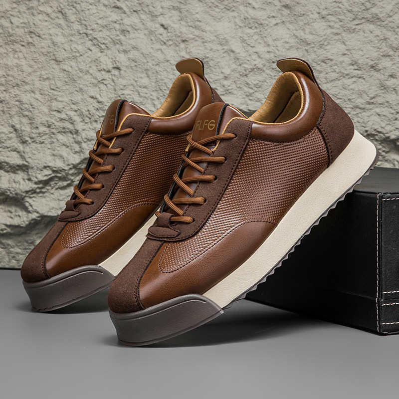 Men’s Sneakers – Genuine Italian Leather, Breathable Comfort-2