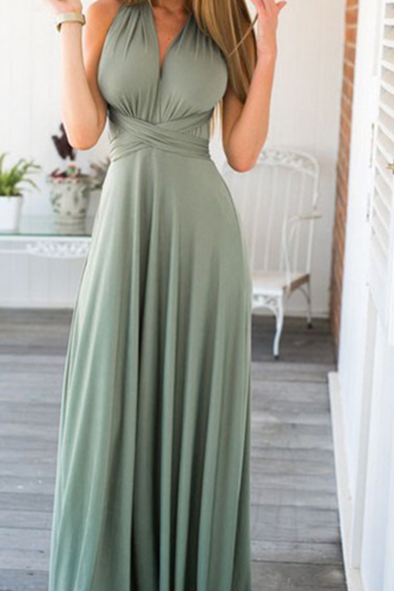 Multi-Wear Strappy Backless Maxi Dress