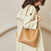 Genuine Leather Tote Bag – Spacious and Versatile Design N