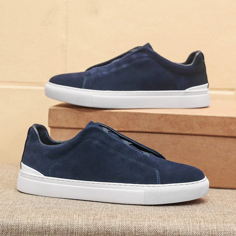 Men’s Suede Sneakers – Premium Comfort, Stretch Laces-2