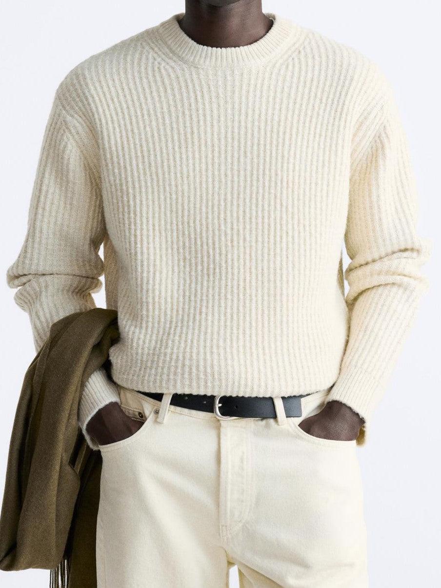 Old Money Ribbed Regular O-Neck Sweater