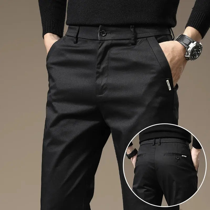 Men’s Slim-Fit Dress Trousers – Stretch Fabric, Business & Formal Wear