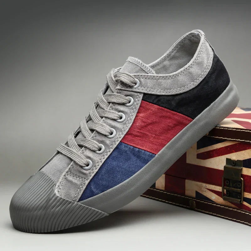 Women's Sneakers – Artistic Canvas Design Inspired by Claude Monet, White Low-Top Style-2