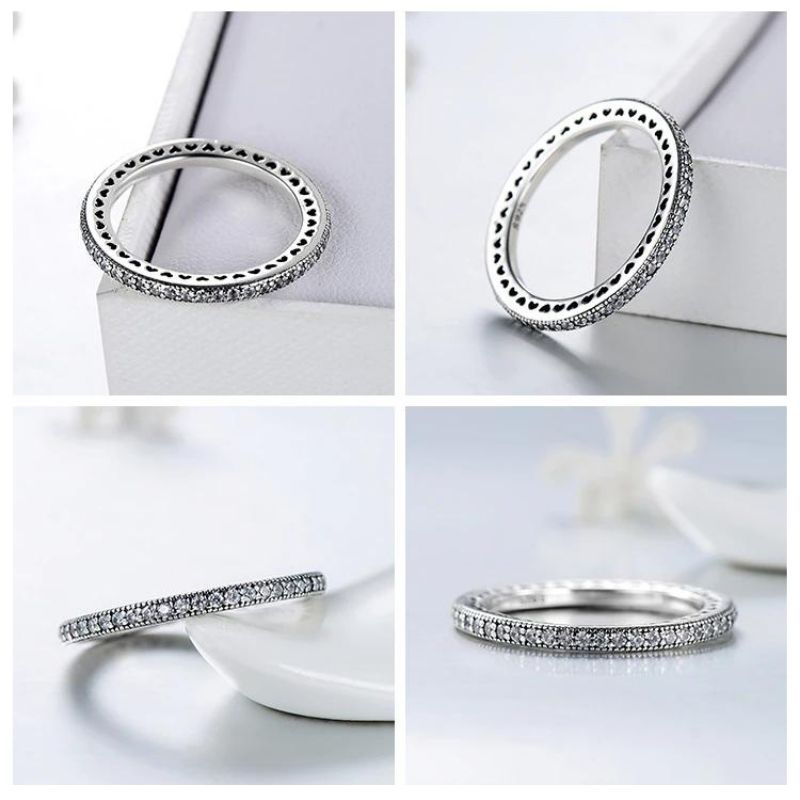 925 Sterling Silver Heart Ring – Gold Silver