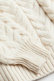 Thrustyle™ - Soft Wool Cable Knit Sweater