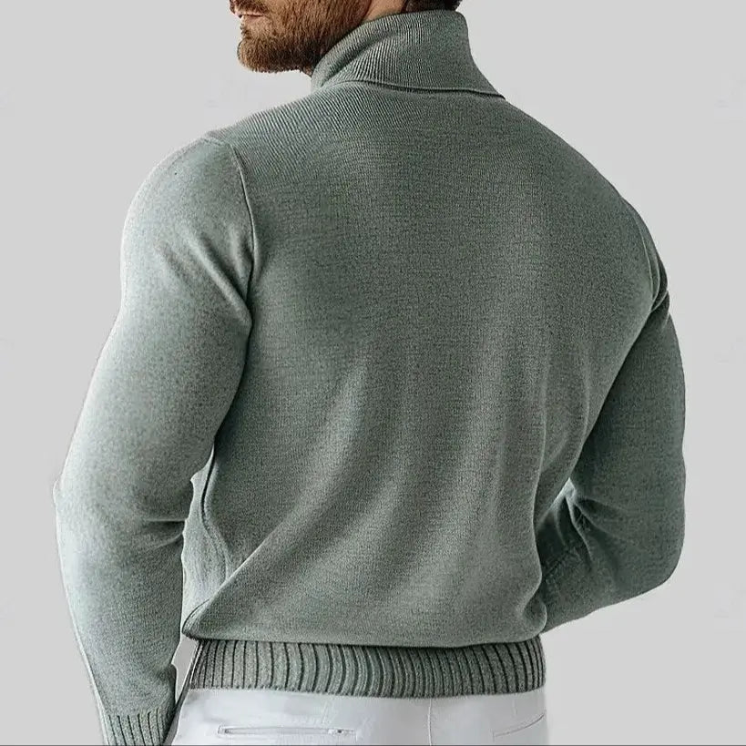 Men's 100% Merino Wool Turtleneck Sweater – Luxurious Warmth and Sophistication