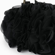 Flower clutch handbag - elegant floral evening bag with top handle