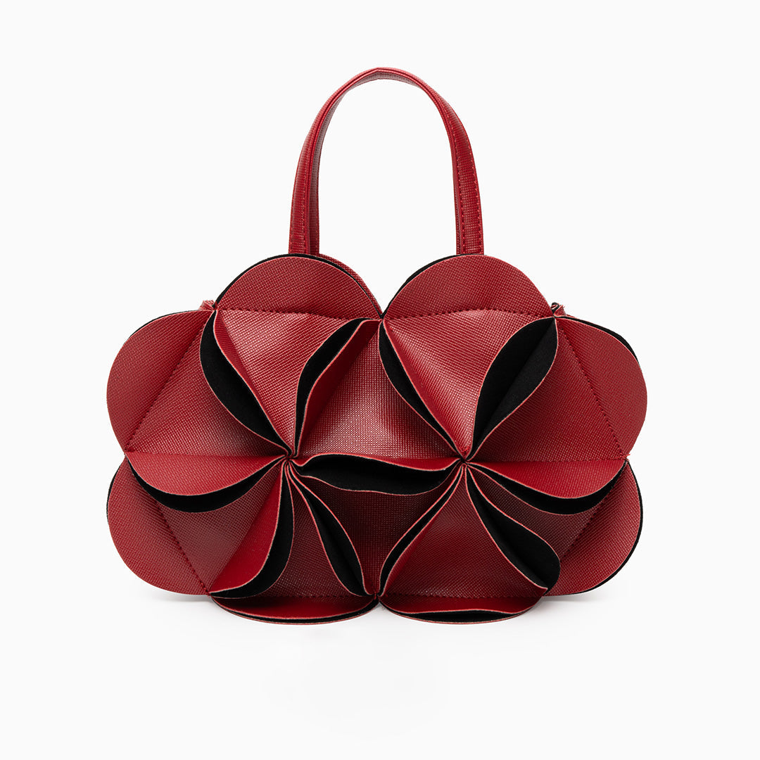 3D Floral Vegan Leather Handbag – Unique and Stylish Design