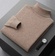 Men's 100% Merino Wool Turtleneck Sweater – Luxurious Warmth and Sophistication